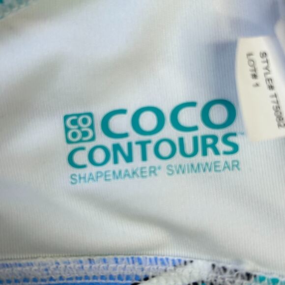 Coco Contours Cameo Halter Bikini Swim Top & Bottoms Multicolor Women's XL NWT - Picture 6 of 12